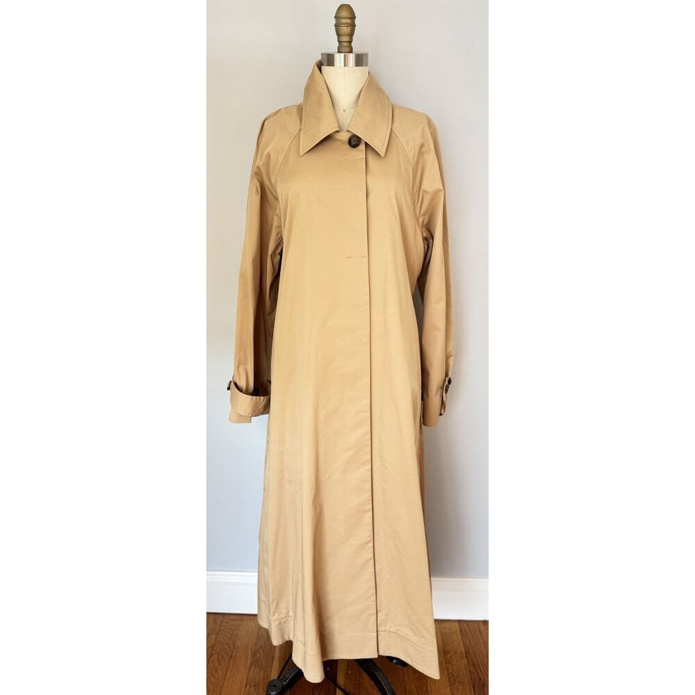 NWT COS Tan Belted Long Tailored Trench Coat Size 10 Classic Old Money Pre‎ppy